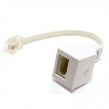 ART-TLPADAPTER  RJ11 To UK Socket Adapter With Short Fly Lead